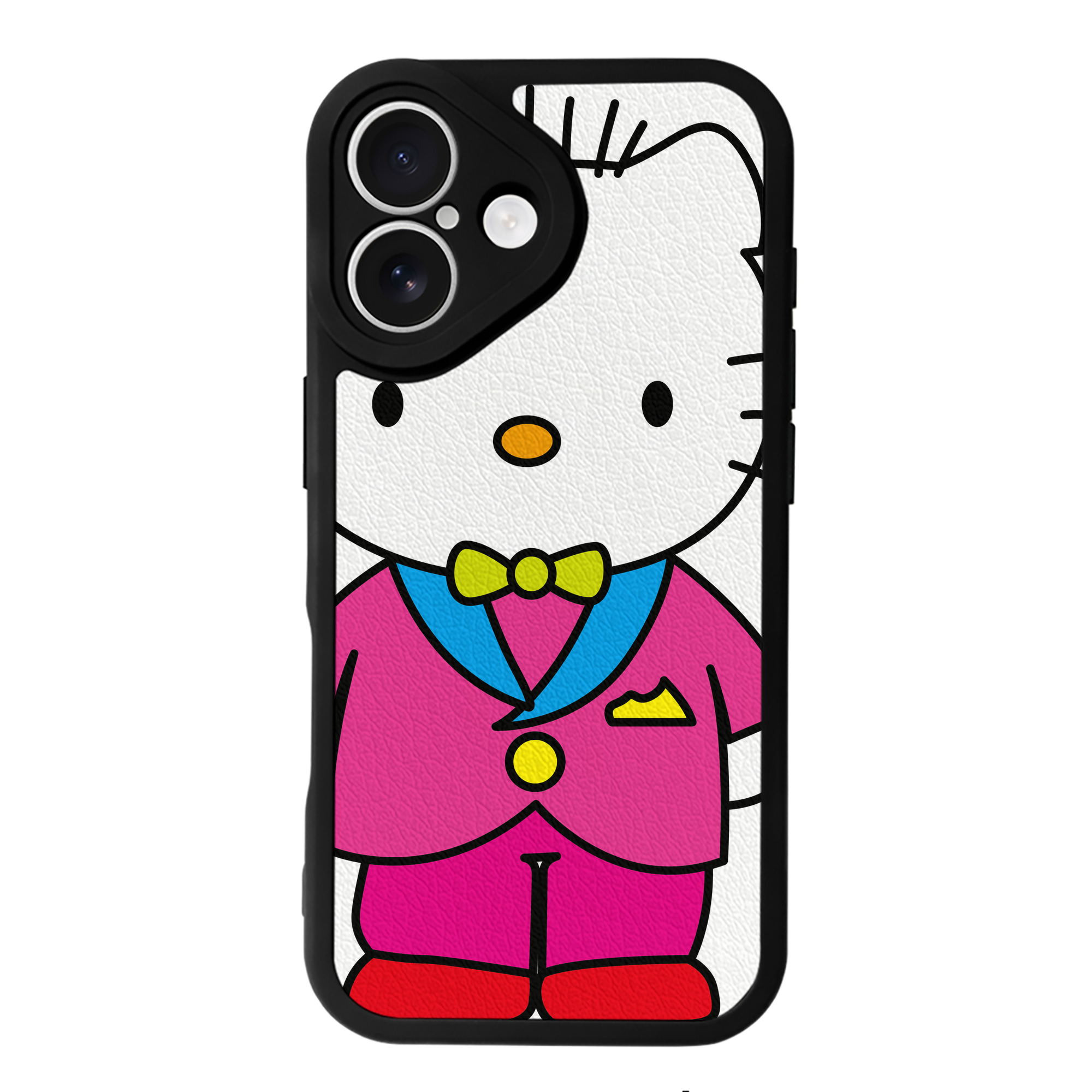 （画像用） Hello Kitty ハローキティ 【iPhone 16シリーズ対応】シリコンスマホケース（レザー調） 材質：シリコン